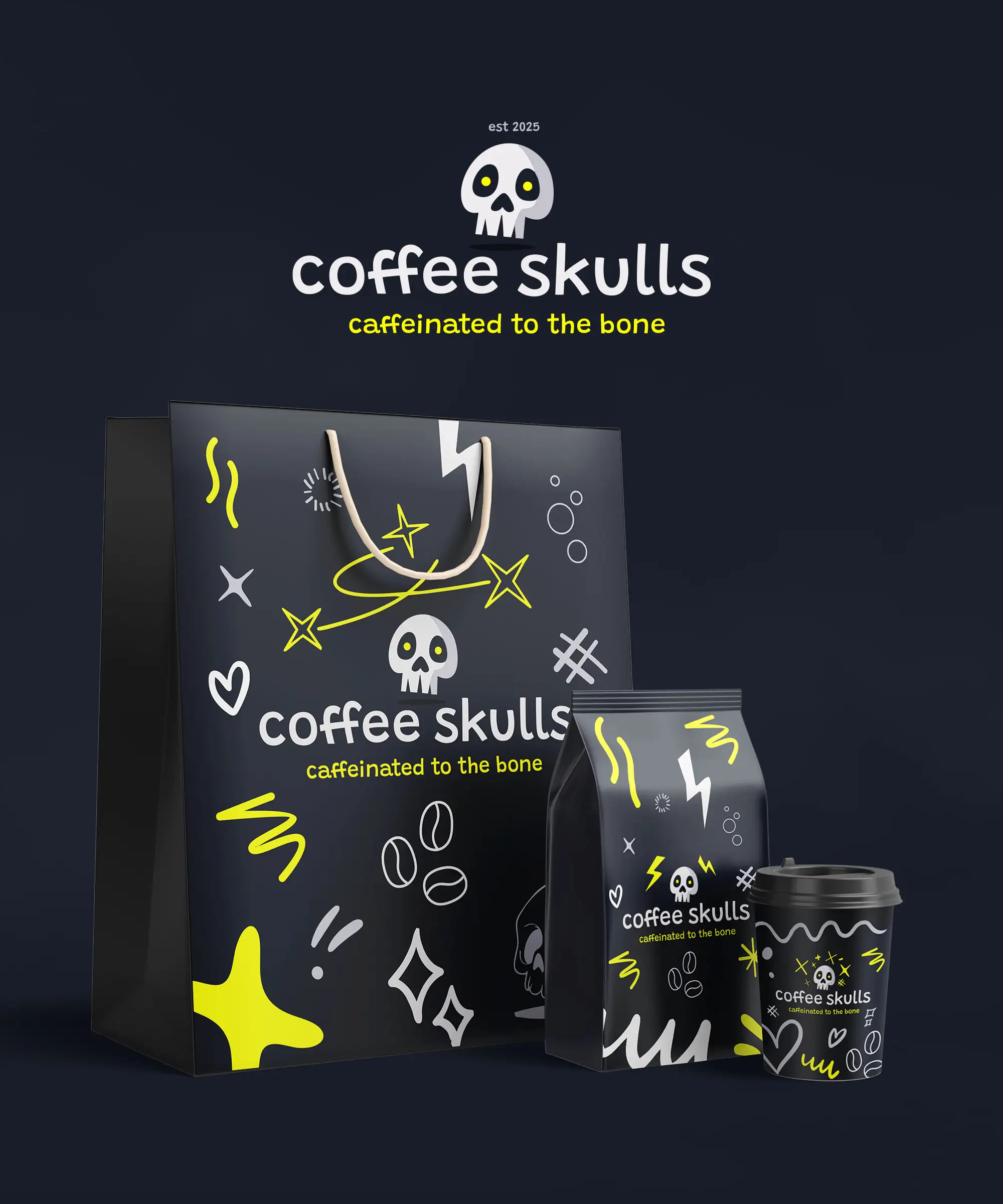 Coffee Skulls brand logo design